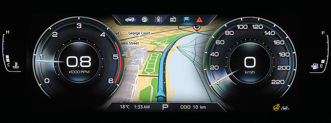 Tivoli smart cluster navigation screen