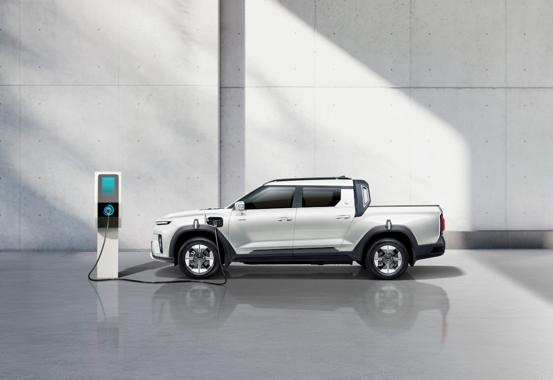 Musso EV electric pick-up truck vehicle